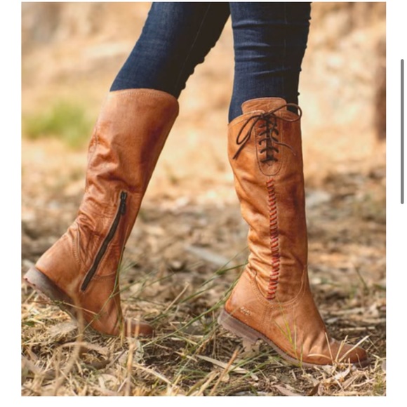 NWT BED|STU Janina Tan Flamingo Leather Boot - Picture 6 of 12